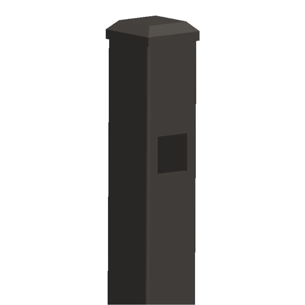 2" x 102" Commercial End Post Doggie Picket Flat Head (Bronze)