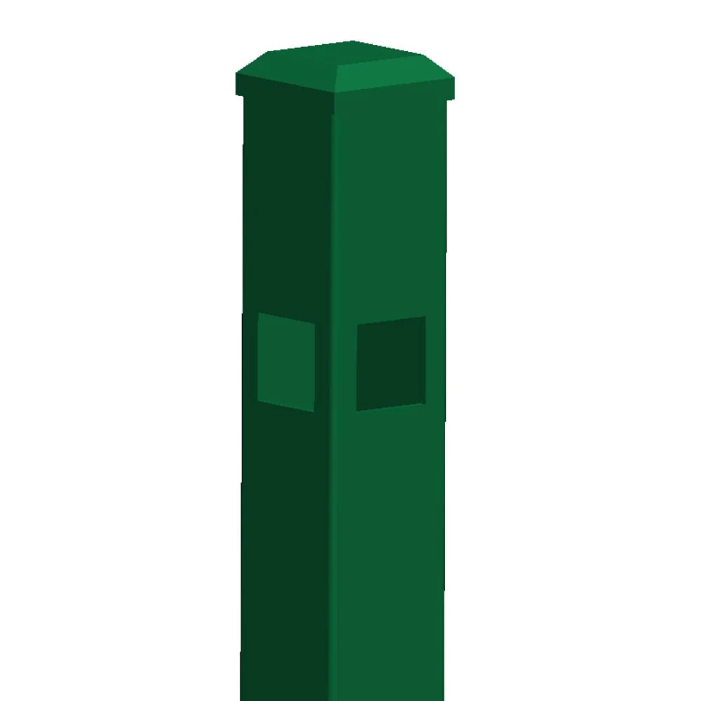 2" x 88" Commercial Corner Post Double Picket Spear Head (Green)