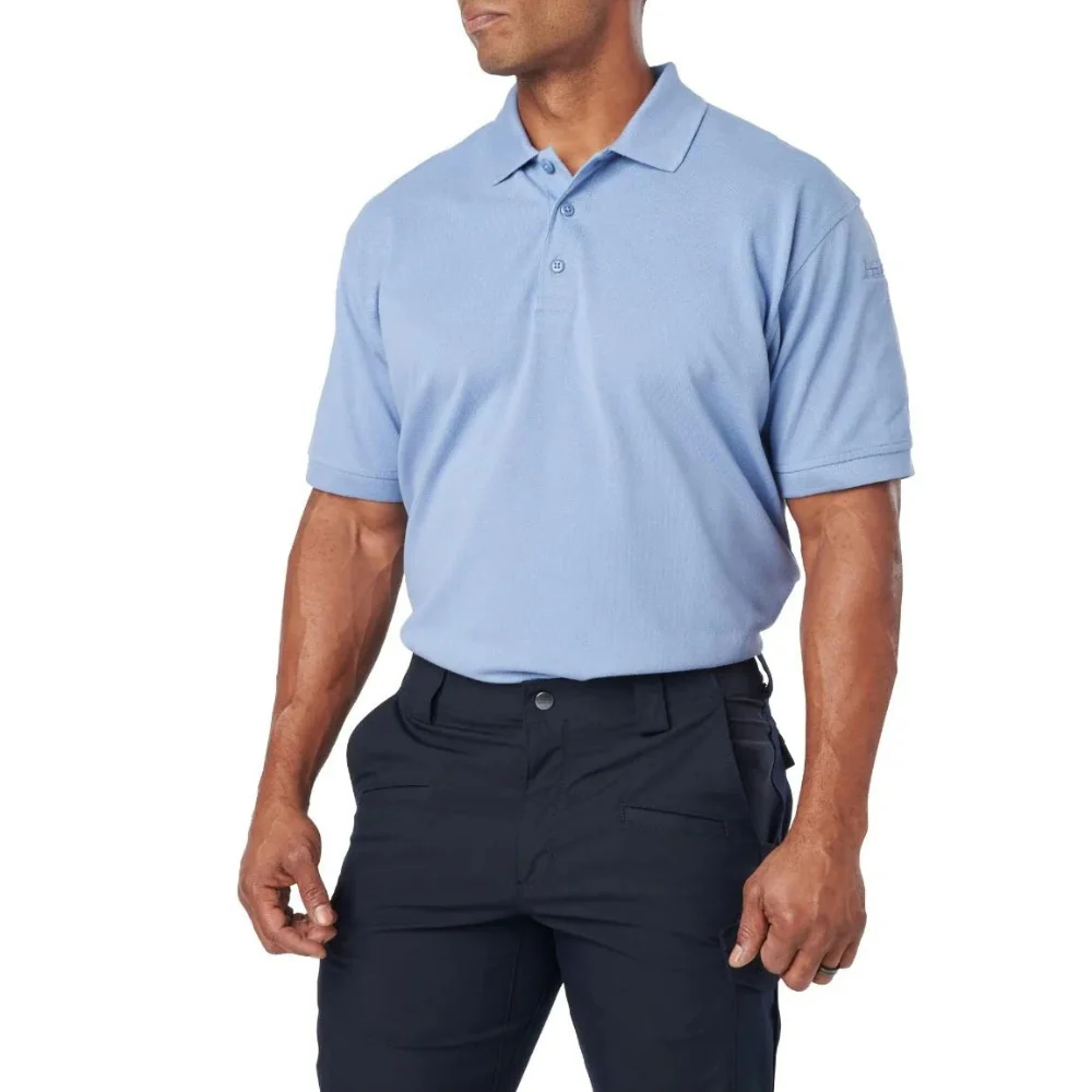 5.11 Tactical Professional Short Sleeve Polo Regular (Fire Med Blue) - Image 2