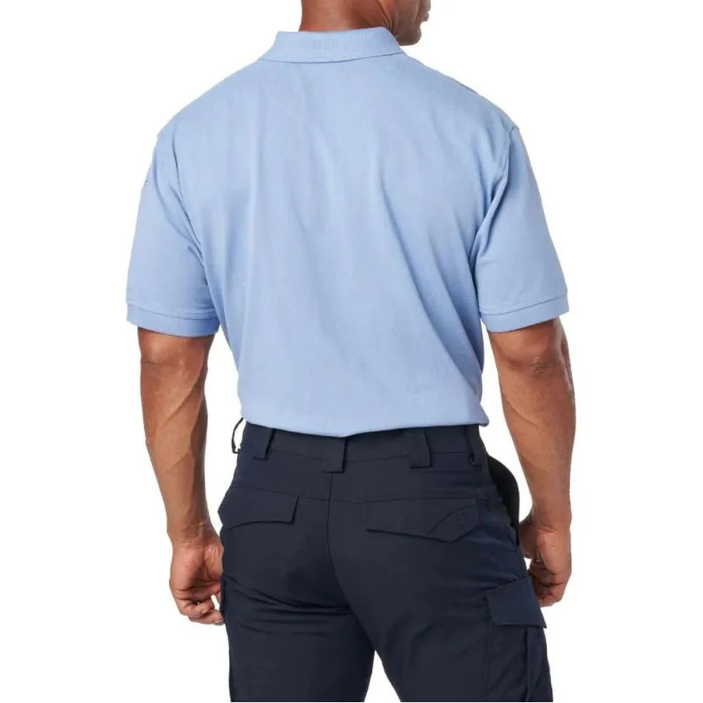5.11 Tactical Professional Short Sleeve Polo Tall (Fire Med Blue) - Image 3