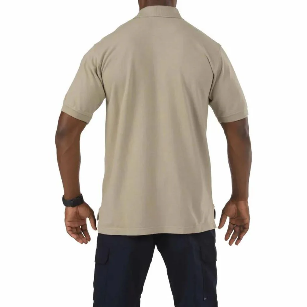 5.11 Tactical Professional Short Sleeve Polo Tall (Silver Tan) - Image 2