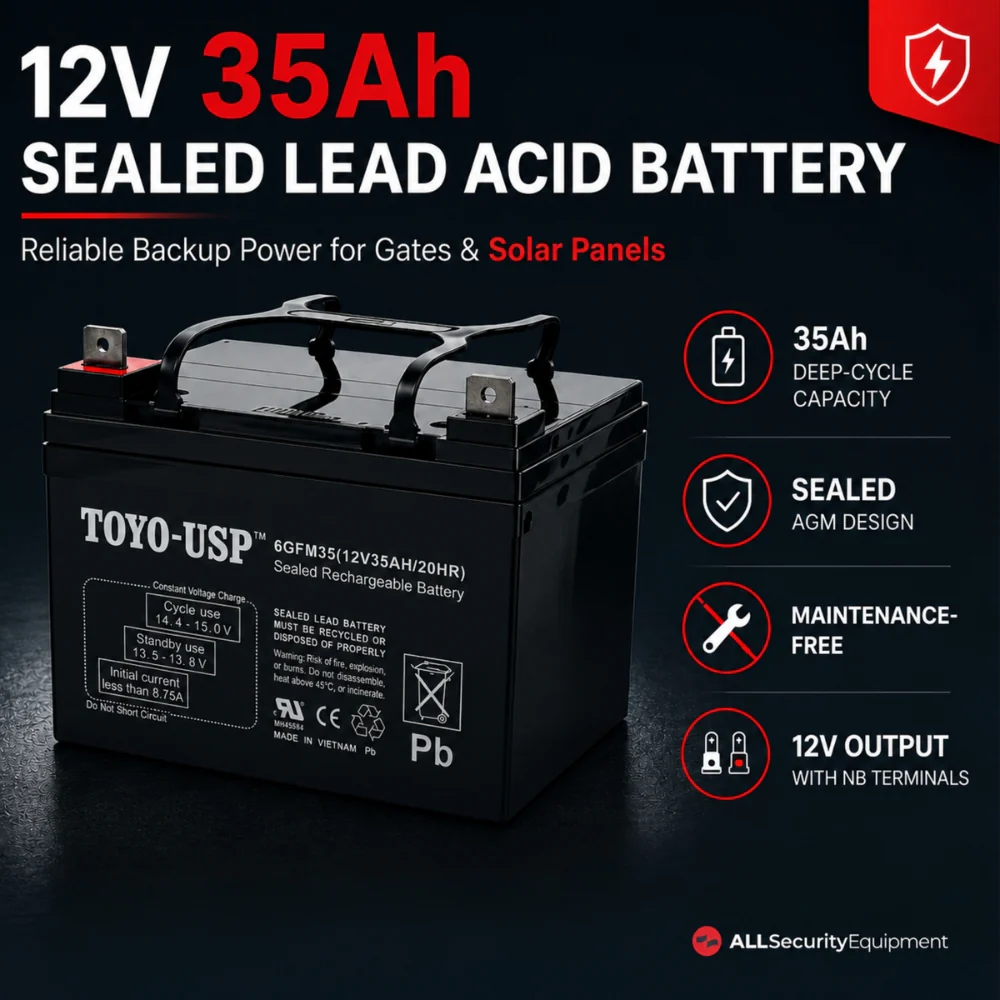 ASE Battery 35AH, 12V, Sealed Lead Acid NB Terminals | FAS-12350 - Image 2