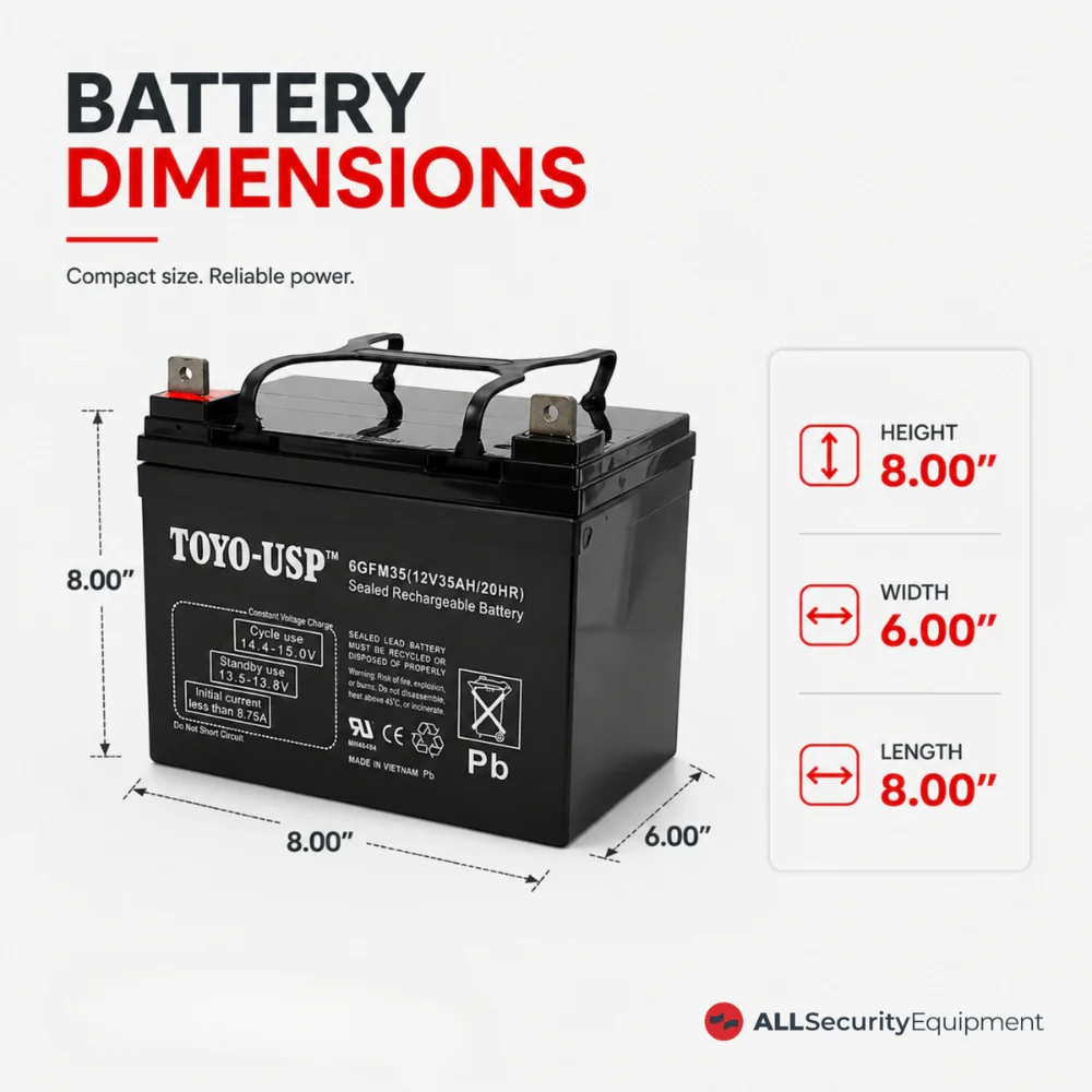 ASE Battery 35AH, 12V, Sealed Lead Acid NB Terminals | FAS-12350 - Image 5