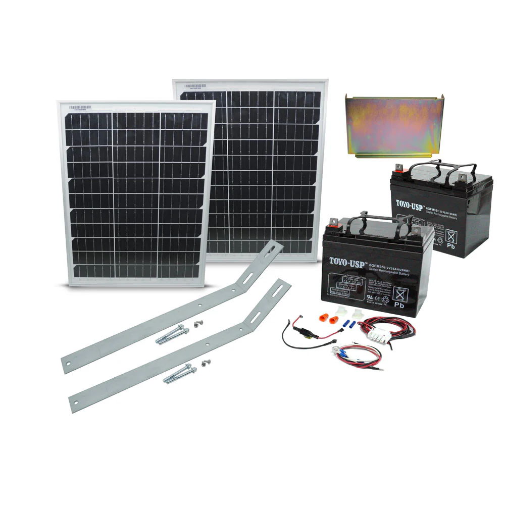 ASE 40W/24V Solar Panel Kit with High Capacity Batteries for CSL24UL and CSW24UL | FAS-CS-KITLIF40W24VBAT