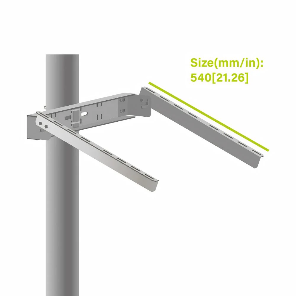 ASE Double Arm Pole/Wall Side Mount for 40W-100W Panels | FAS-NPB-101P - Image 3