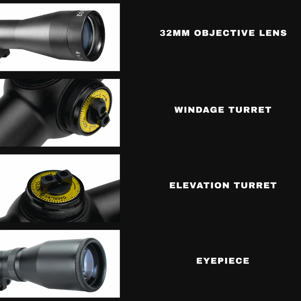 Barska 4x32mm Plinker-22 Rifle Scope with Rings | BAR-AC10038 - Image 9