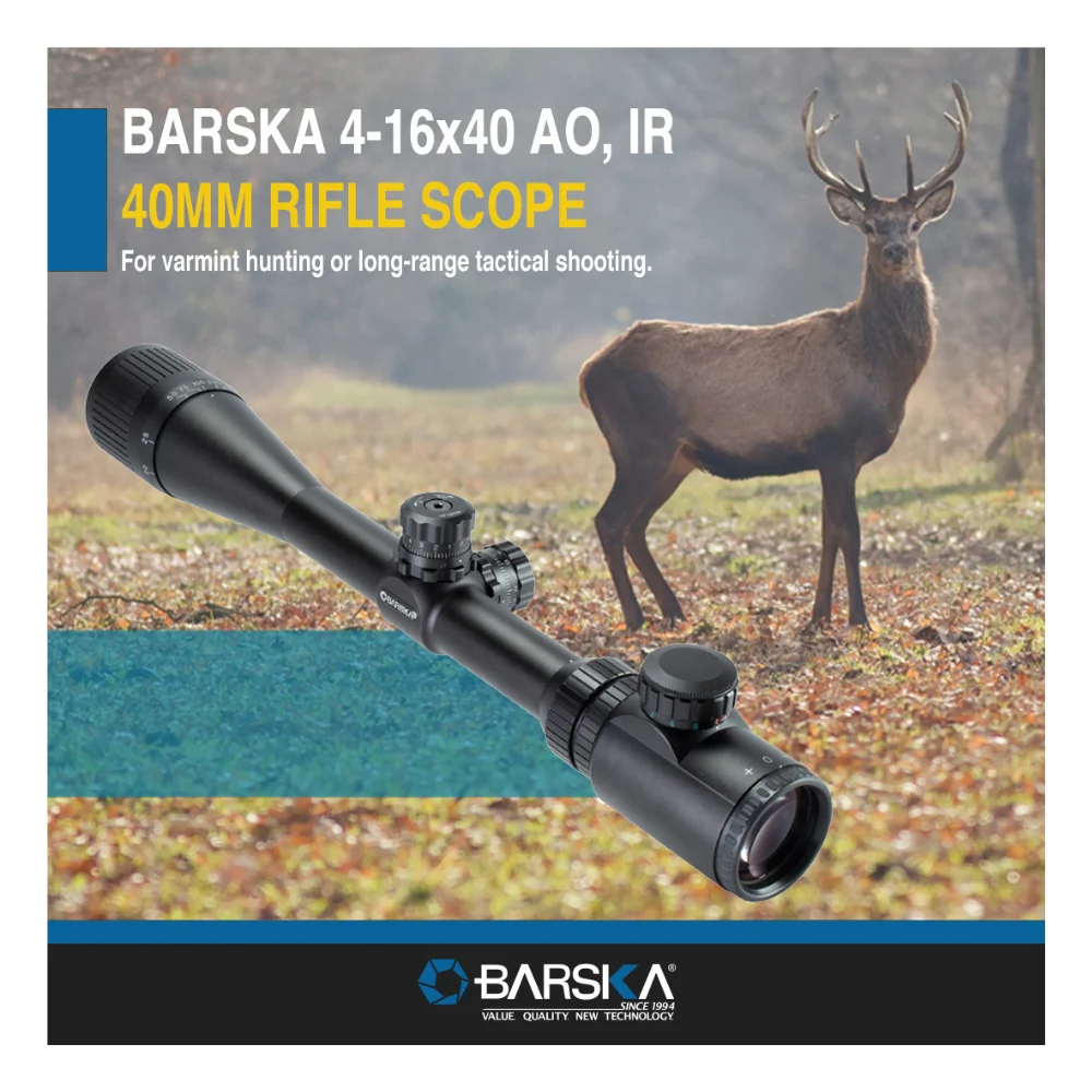 Barska 4-16x40 AO IR Varmint Rifle Scope | BAR-AC13546 - Image 9
