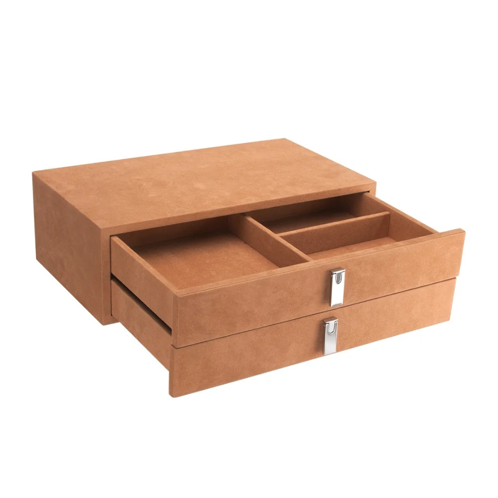 Barska Suede-Lined Jewelry Storage Drawer Set Tan | BAR-AF13318 - Image 5