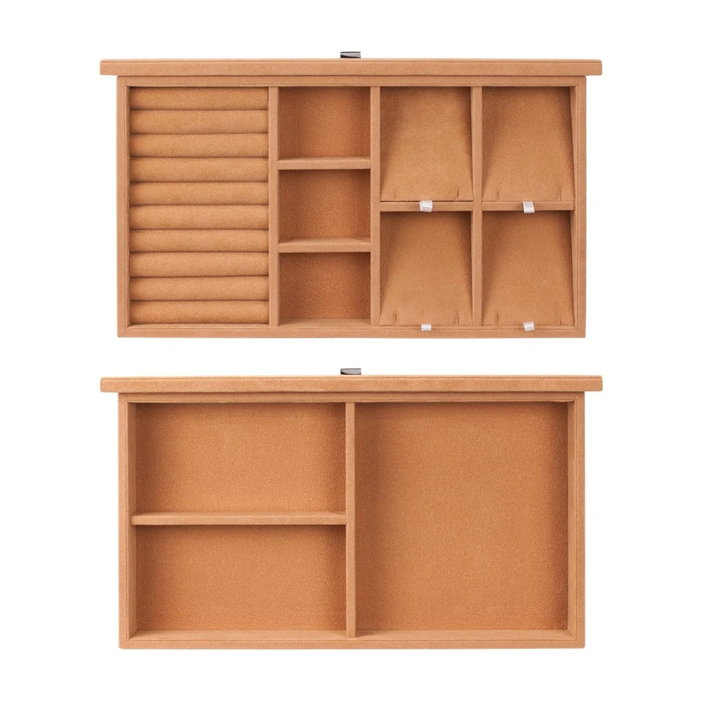 Barska Suede-Lined Jewelry Storage Drawer Set Tan | BAR-AF13318 - Image 7