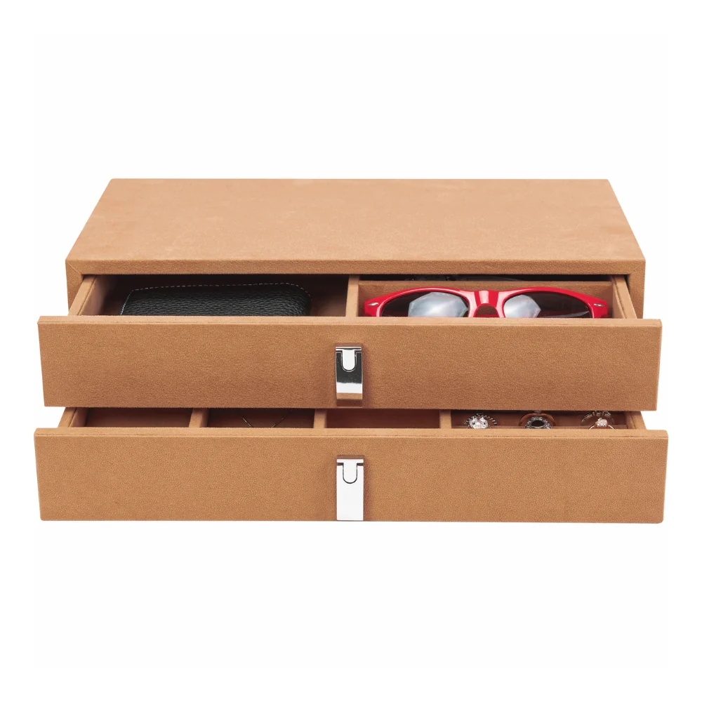 Barska Suede-Lined Jewelry Storage Drawer Set Tan | BAR-AF13318 - Image 8