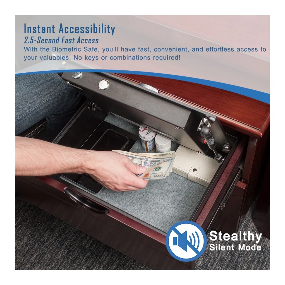 Barska Top Opening Drawer Safe with Fingerprint Lock | BAR-AX11556 - Image 5