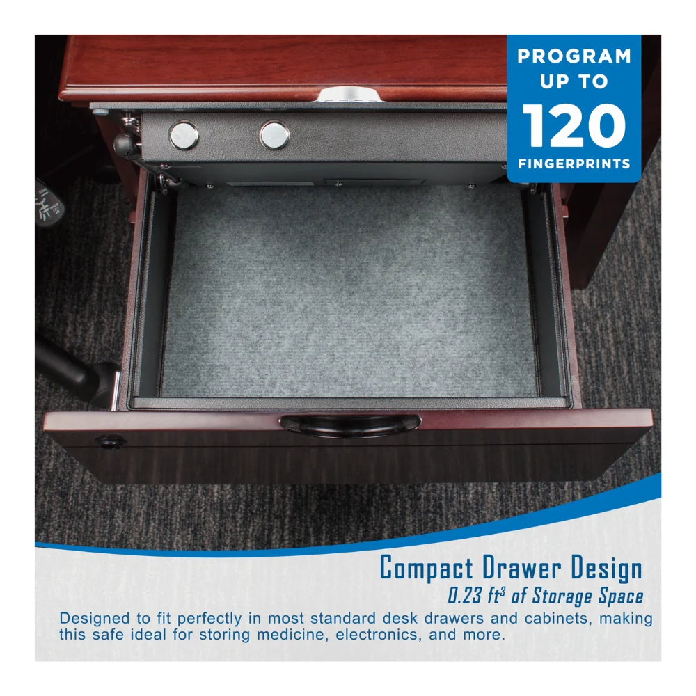 Barska Top Opening Drawer Safe with Fingerprint Lock | BAR-AX11556 - Image 6