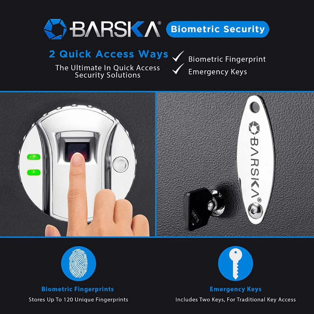 Barska Extra Large Biometric Rifle Safe | BAR-AX11780 - Image 7
