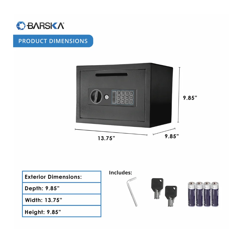 Barska Compact Keypad Depository Safe | BAR-AX11934 - Image 10
