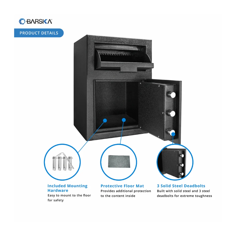 Barska DX-200 Standard Depository Keypad Safe Black 14x14x20" | BAR-AX12588 - Image 10