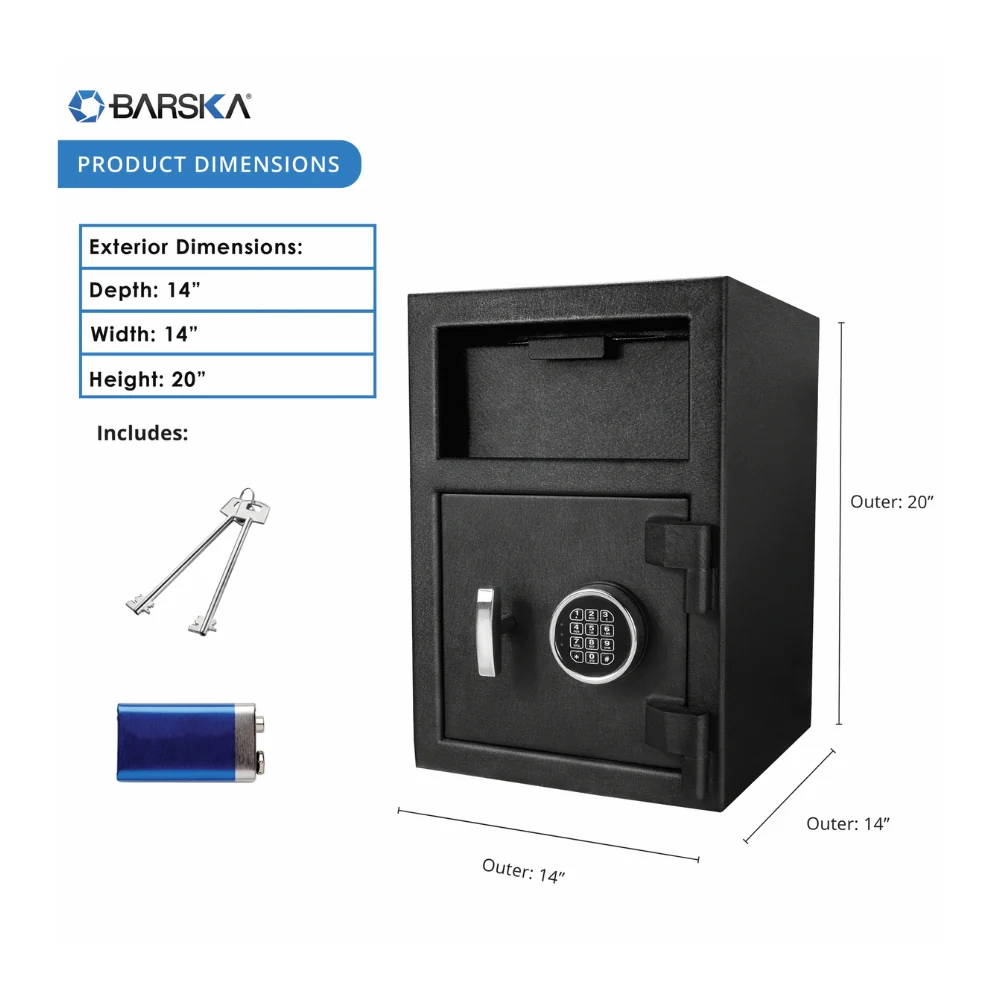 Barska DX-200 Standard Depository Keypad Safe Black 14x14x20" | BAR-AX12588 - Image 11