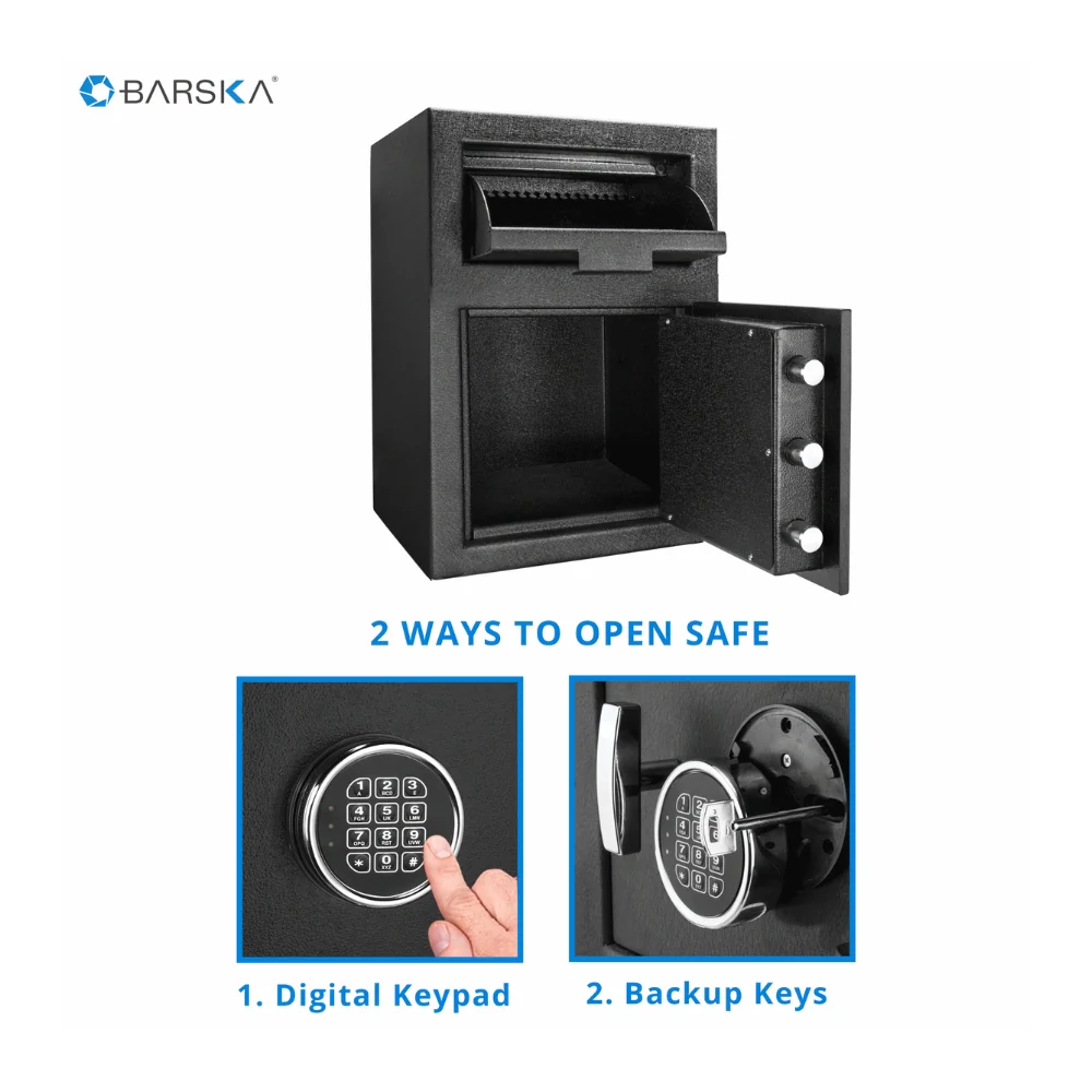 Barska DX-200 Standard Depository Keypad Safe Black 14x14x20" | BAR-AX12588 - Image 9