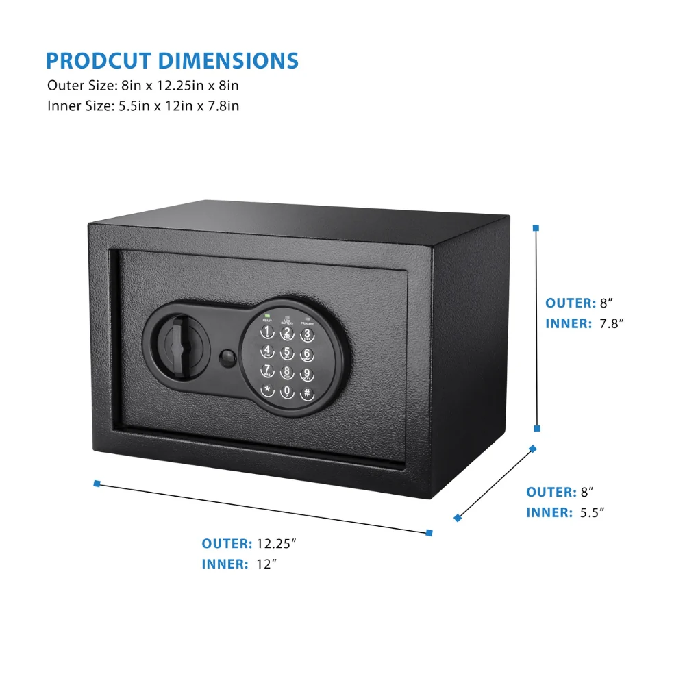Barska Compact Digital Keypad Security Safe | BAR-AX12616 - Image 10