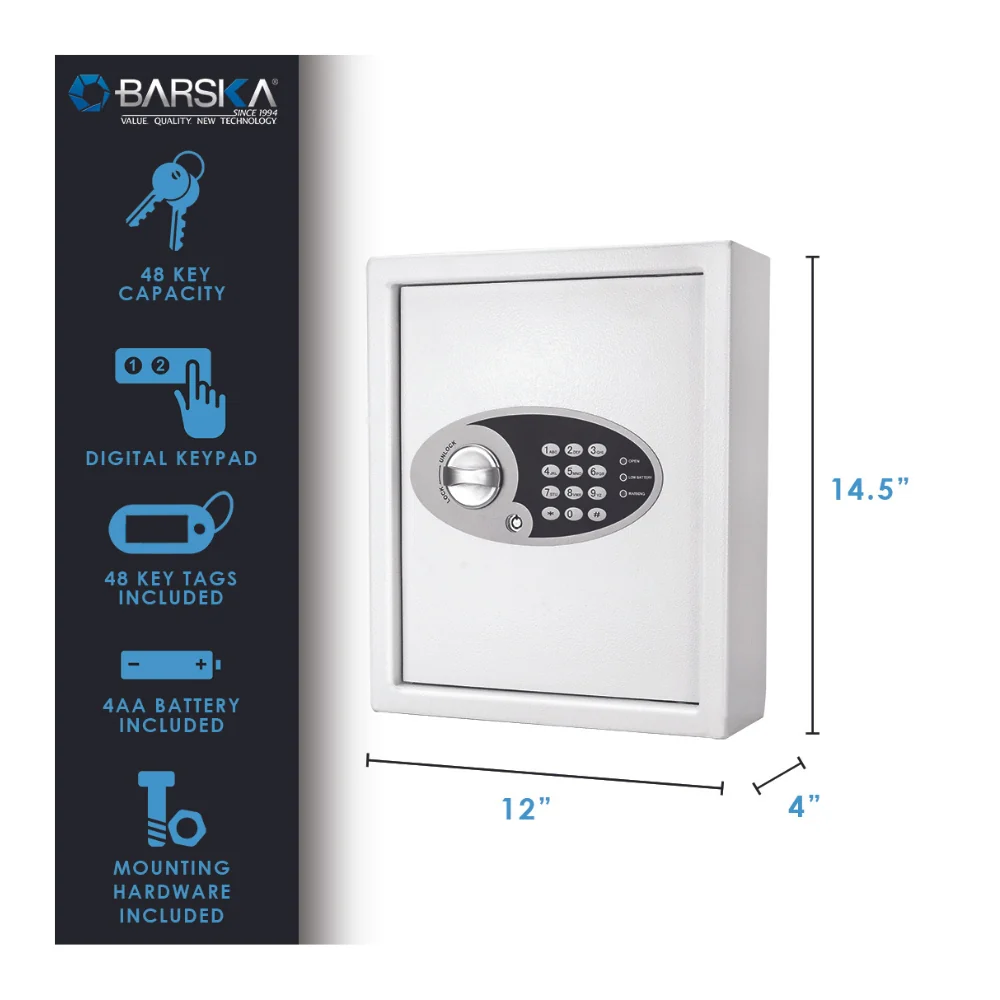 Barska 48 Key Cabinet Digital Wall Safe | BAR-AX12658 - Image 6