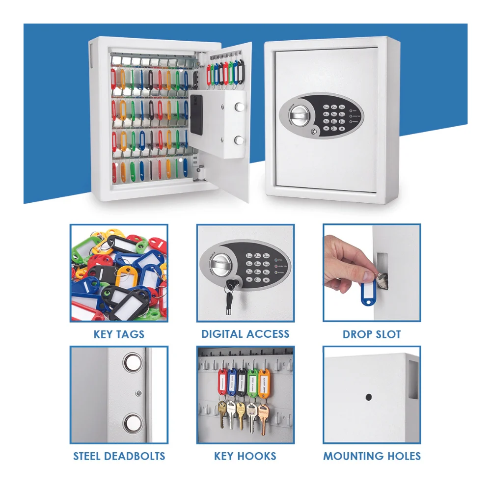 Barska 48 Key Cabinet Digital Wall Safe | BAR-AX12658 - Image 8