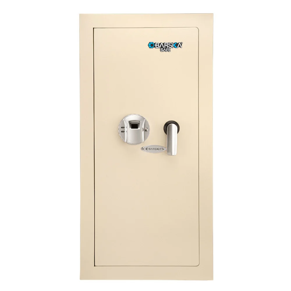 Barska Large Biometric Wall Safe Left Opening Beige | BAR-AX12880