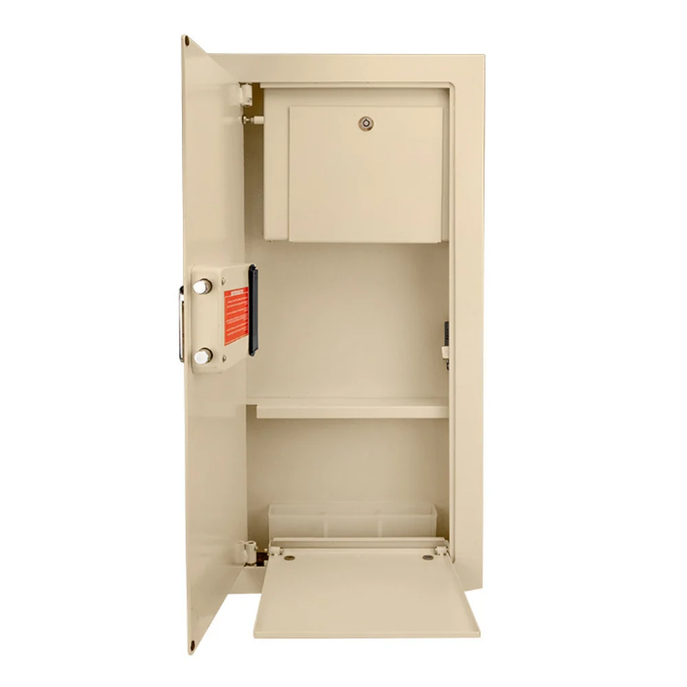 Barska Large Biometric Wall Safe Left Opening Beige | BAR-AX12880 - Image 4