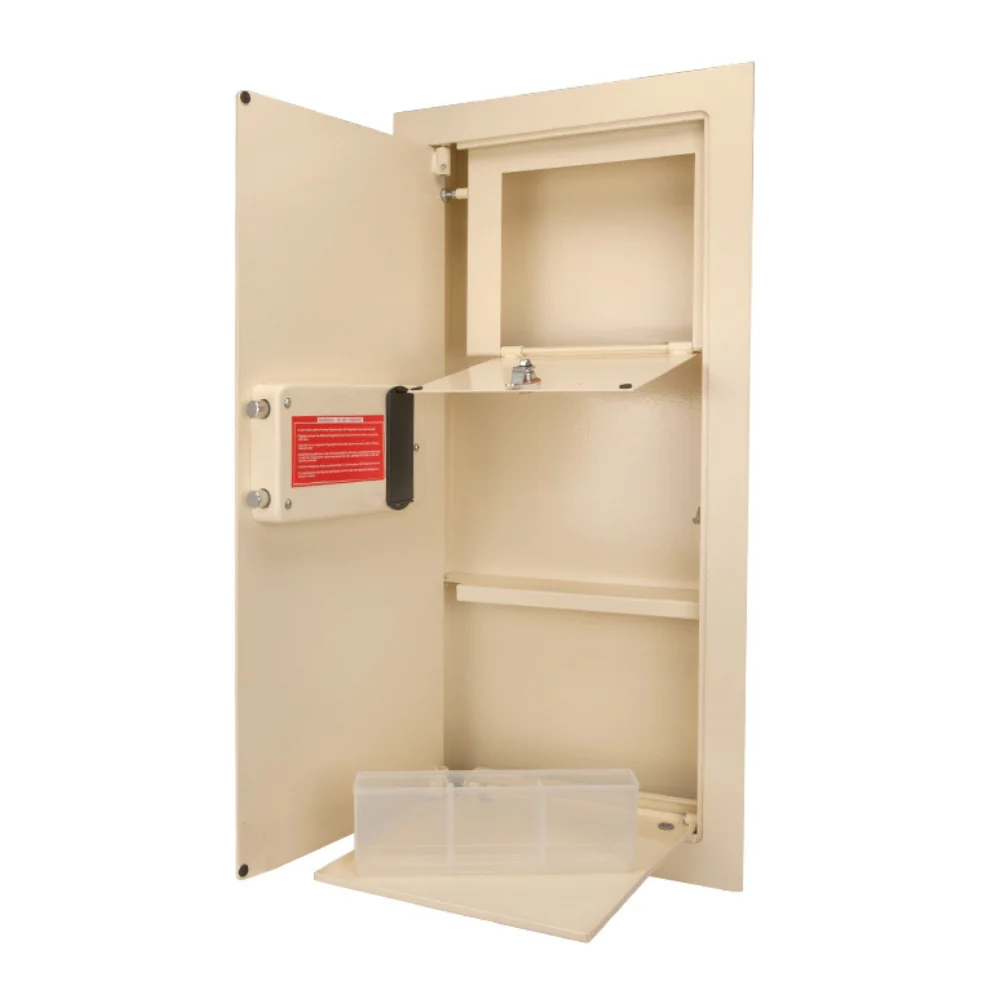 Barska Large Biometric Wall Safe Left Opening Beige | BAR-AX12880 - Image 5
