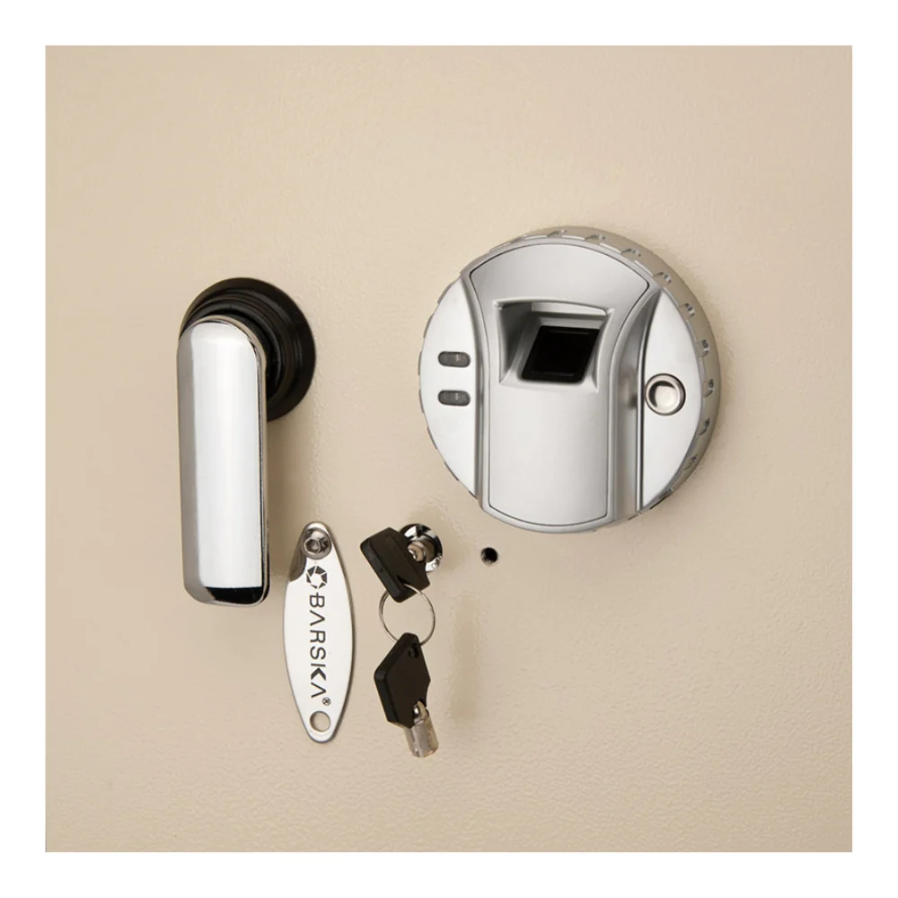 Barska Large Biometric Wall Safe Left Opening Beige | BAR-AX12880 - Image 7