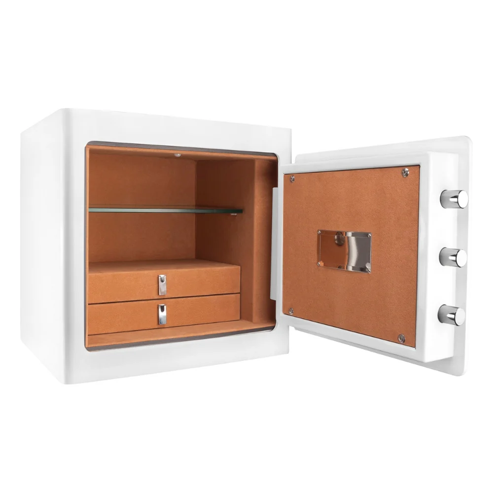 Barska White Keypad Jewelry Safe Tan Interior | BAR-AX13104 - Image 2
