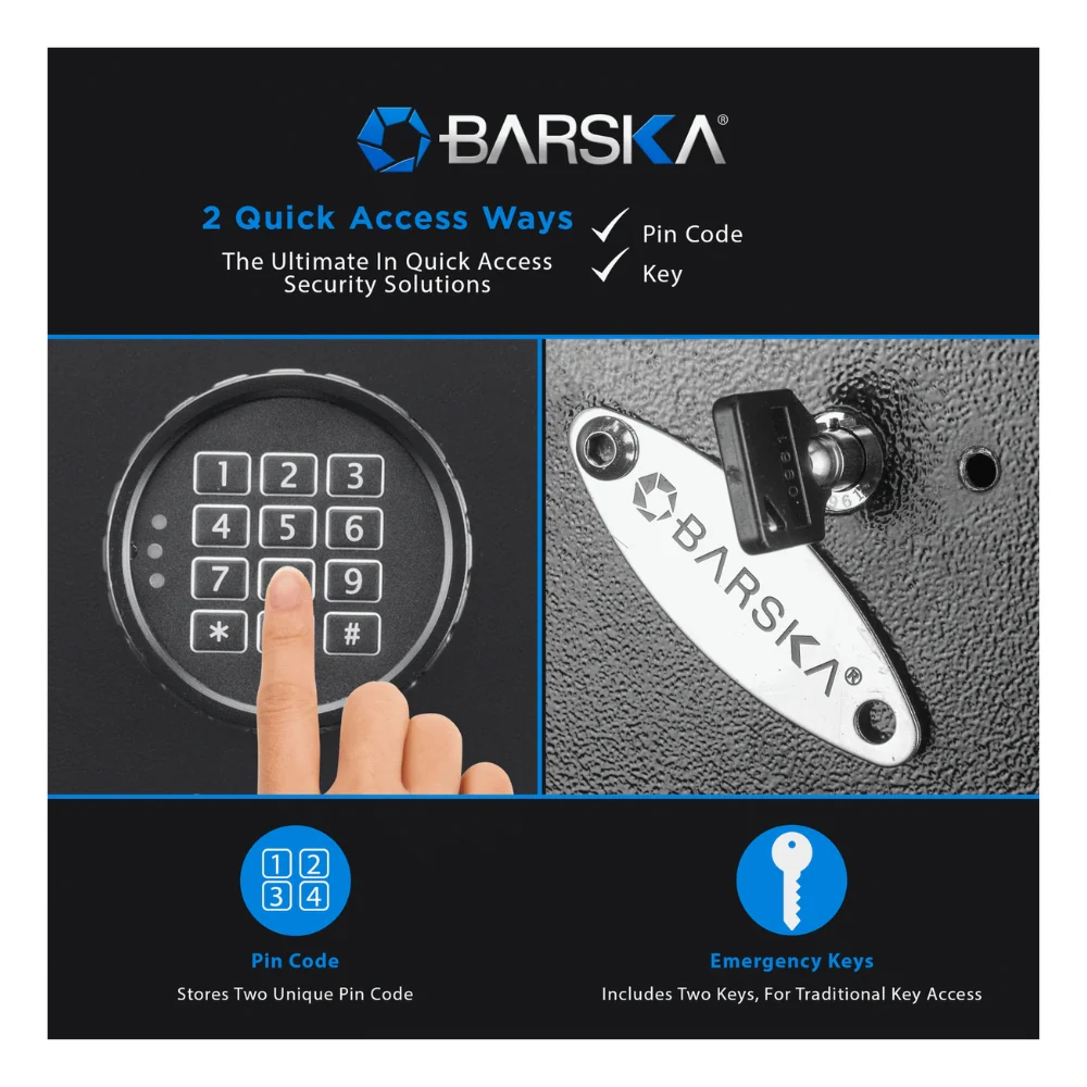 Barska Digital Keypad 14 Position Rifle Security Safe (Black) | BAR-AX13328 - Image 10