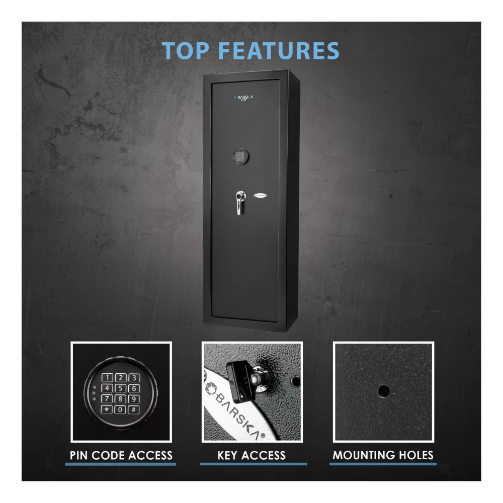 Barska Digital Keypad 14 Position Rifle Security Safe (Black) | BAR-AX13328 - Image 9