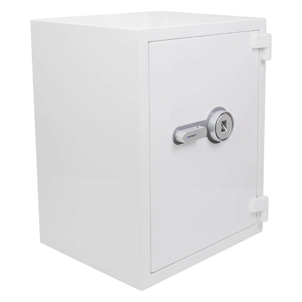 Barska Large Biometric Fireproof Security Safe 4.48 Cu.' White | BAR-AX13496