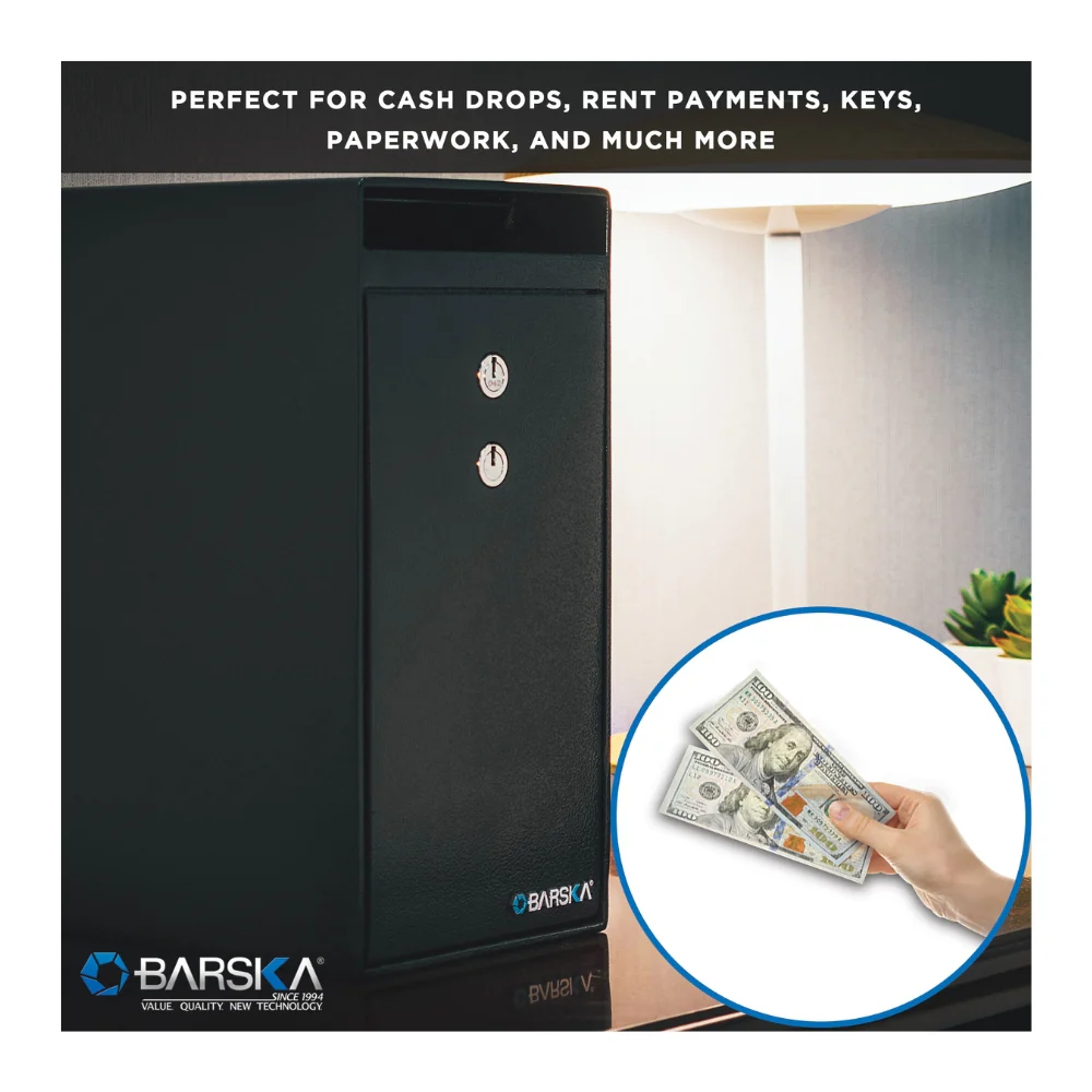 Barska Dual Key Lock Depository Safe with Drop Slot | BAR-AX13558 - Image 9