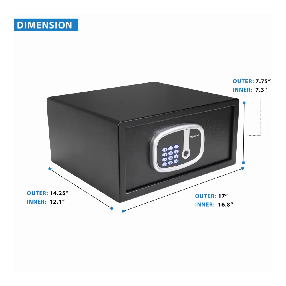 Barska Biometric Digital Keypad Security Safe with Interior Lights | BAR-AX13632 - Image 11