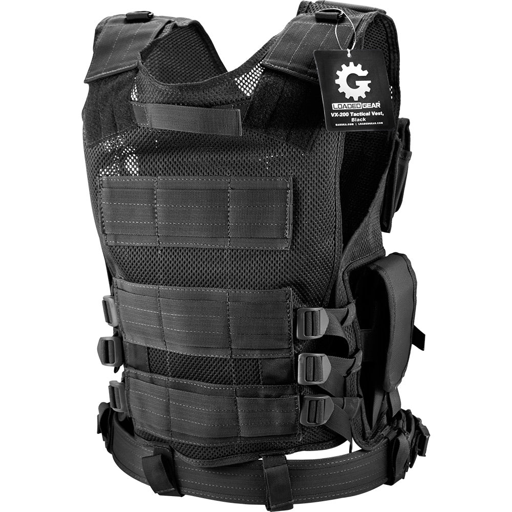 Barska Loaded Gear VX-200 Left Handed Tactical Vest (Black) | BAR-BI12154 - Image 2