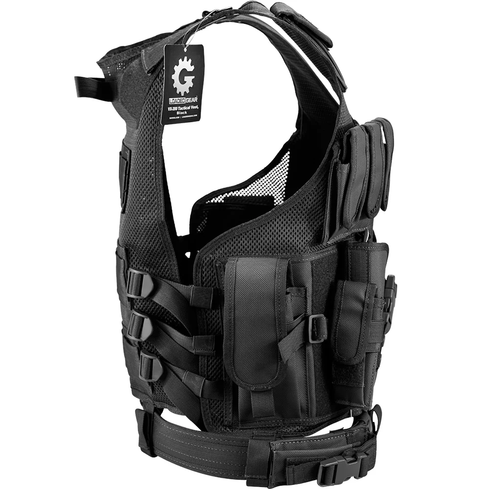 Barska Loaded Gear VX-200 Left Handed Tactical Vest (Black) | BAR-BI12154 - Image 3