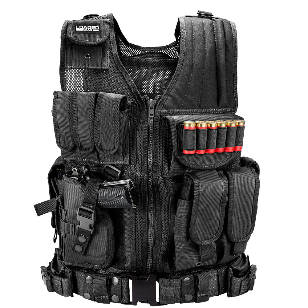 Barska Loaded Gear VX-200 Left Handed Tactical Vest (Black) | BAR-BI12154 - Image 5