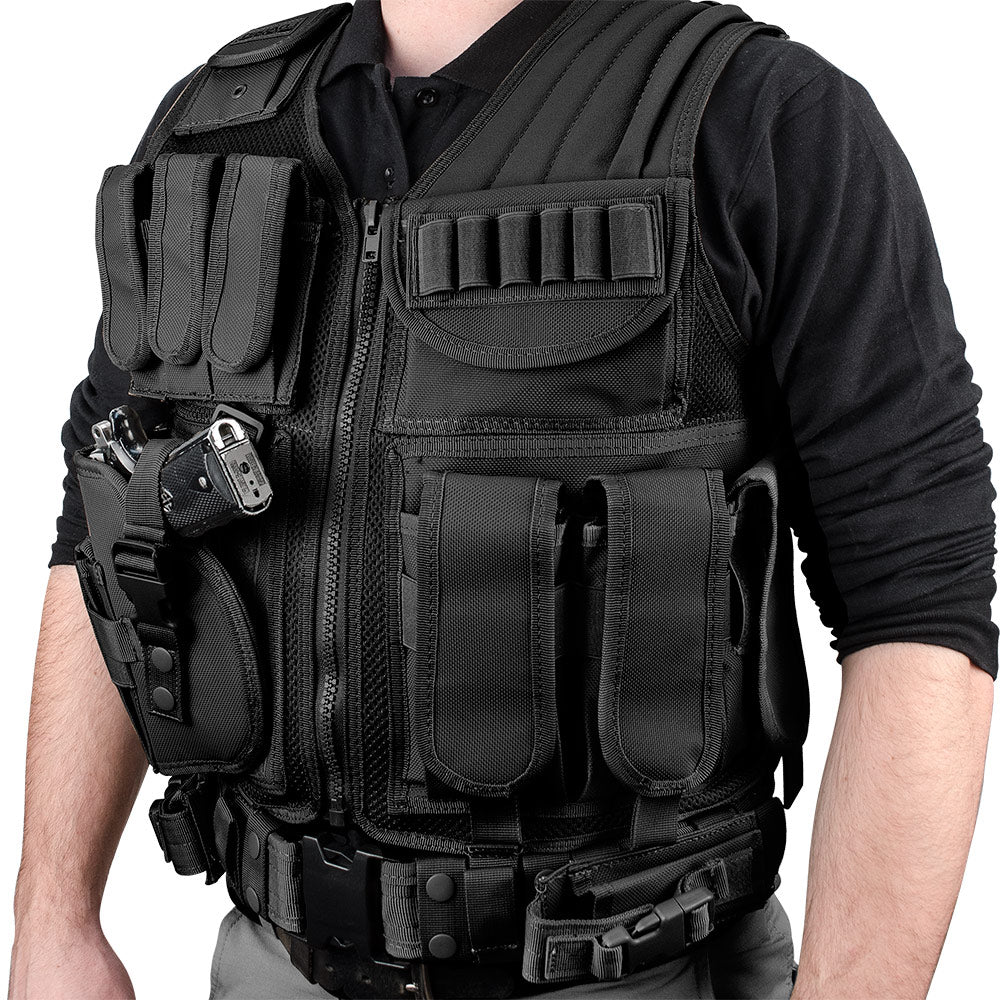 Barska Loaded Gear VX-200 Left Handed Tactical Vest (Black) | BAR-BI12154 - Image 8