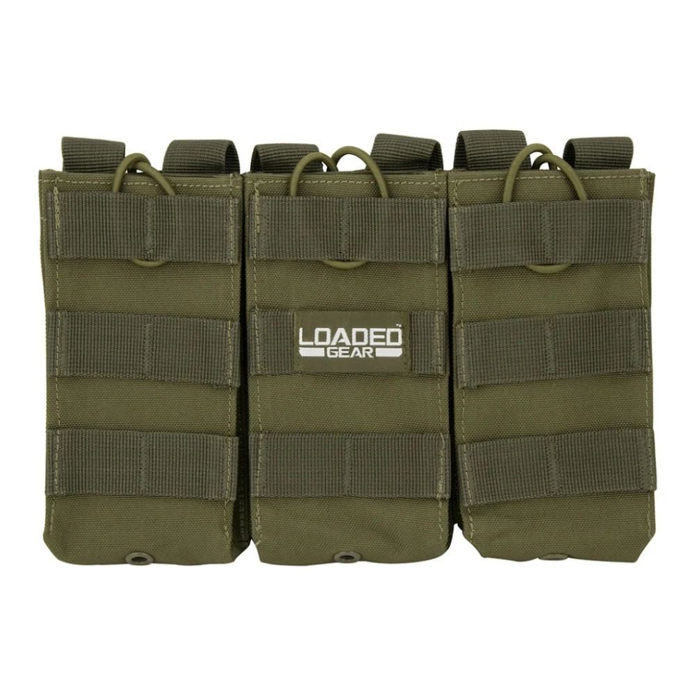 Barska Loaded Gear CX-200 Triple Magazine Pouch (OD Green) | BAR-BI12276