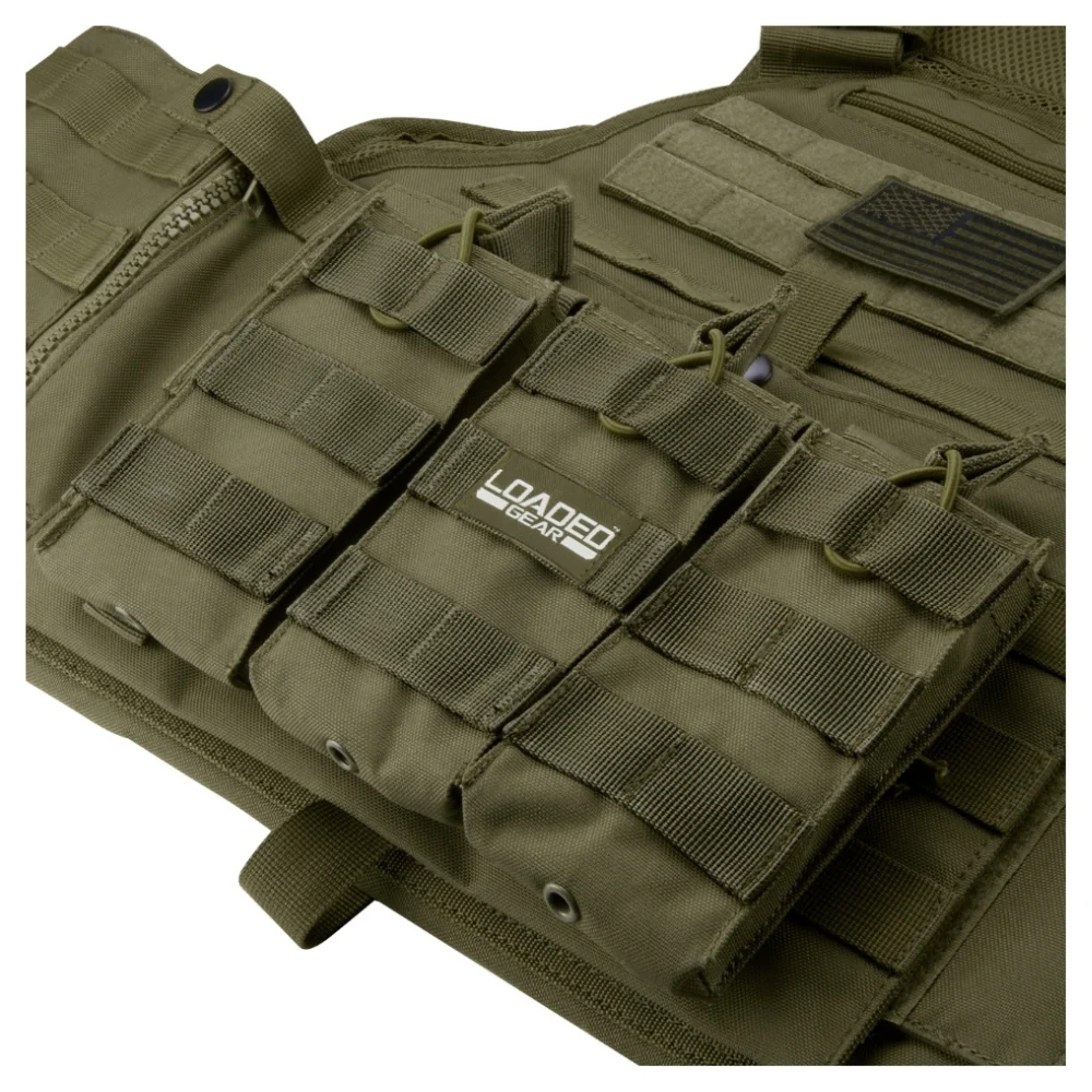 Barska Loaded Gear CX-200 Triple Magazine Pouch (OD Green) | BAR-BI12276 - Image 7