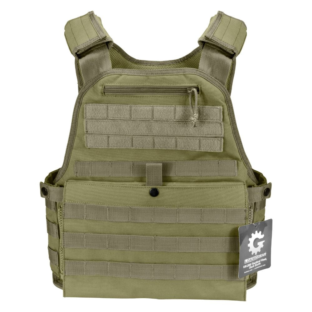 Barska MOLLE Plate Carrier Tactical Vest VX-500 Loaded Gear OD Green | BAR-BI12290