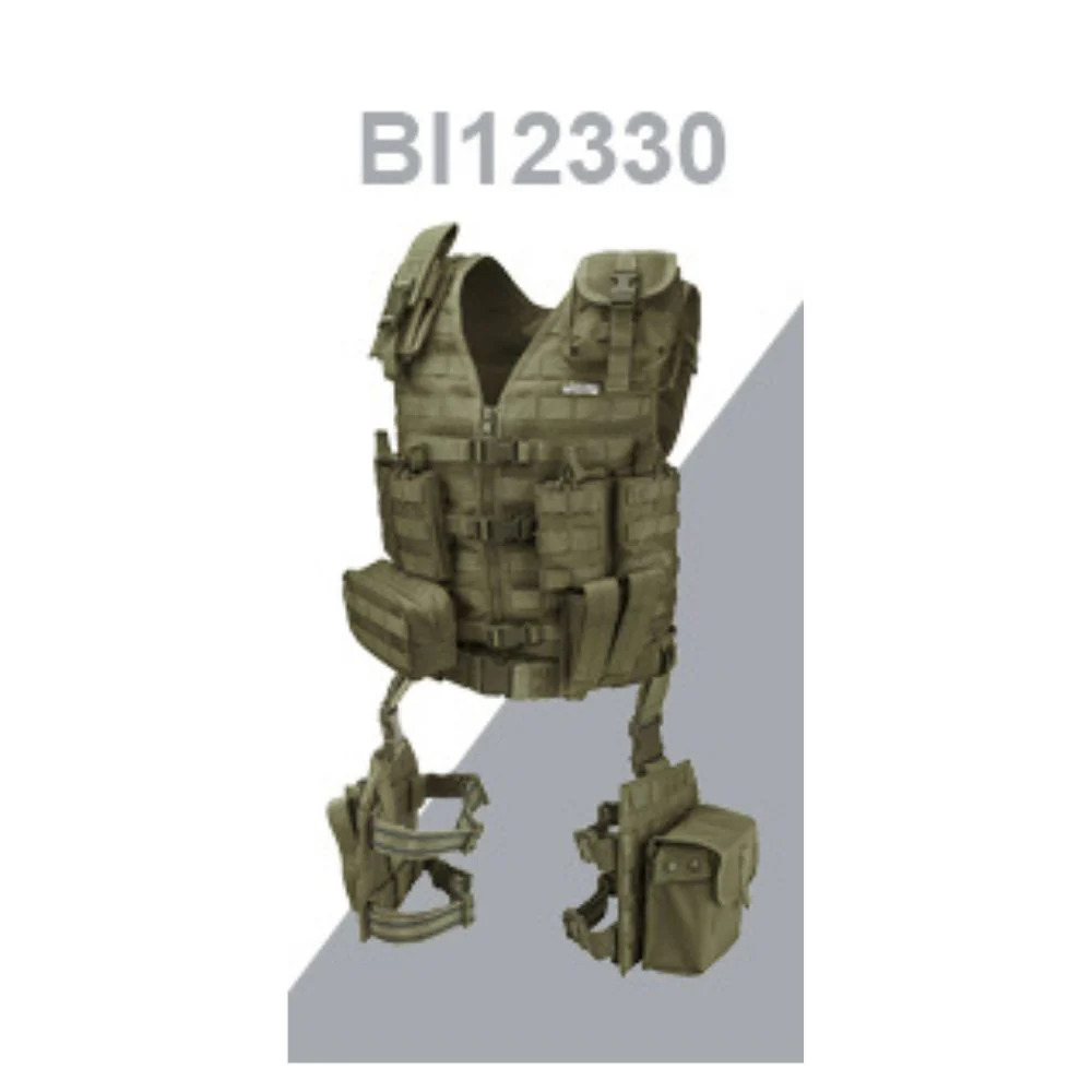 Barska Loaded Gear VX-100 Tactical Vest and Leg Platforms (OD Green) | BAR-BI12330 - Image 3