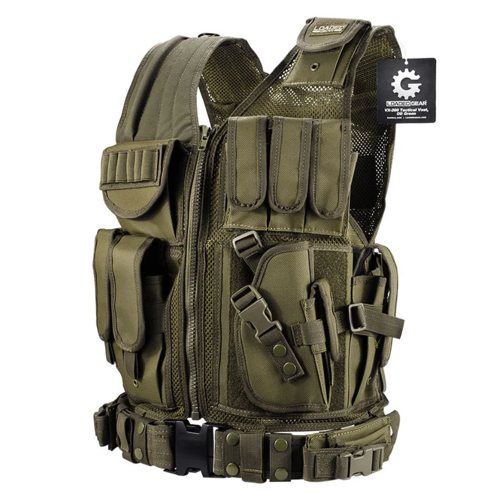 Barska Loaded Gear Tactical Vest VX-200 (OD Green) | BAR-BI12332