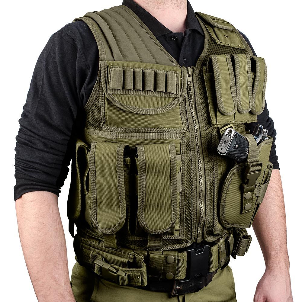 Barska Loaded Gear Tactical Vest VX-200 (OD Green) | BAR-BI12332 - Image 7