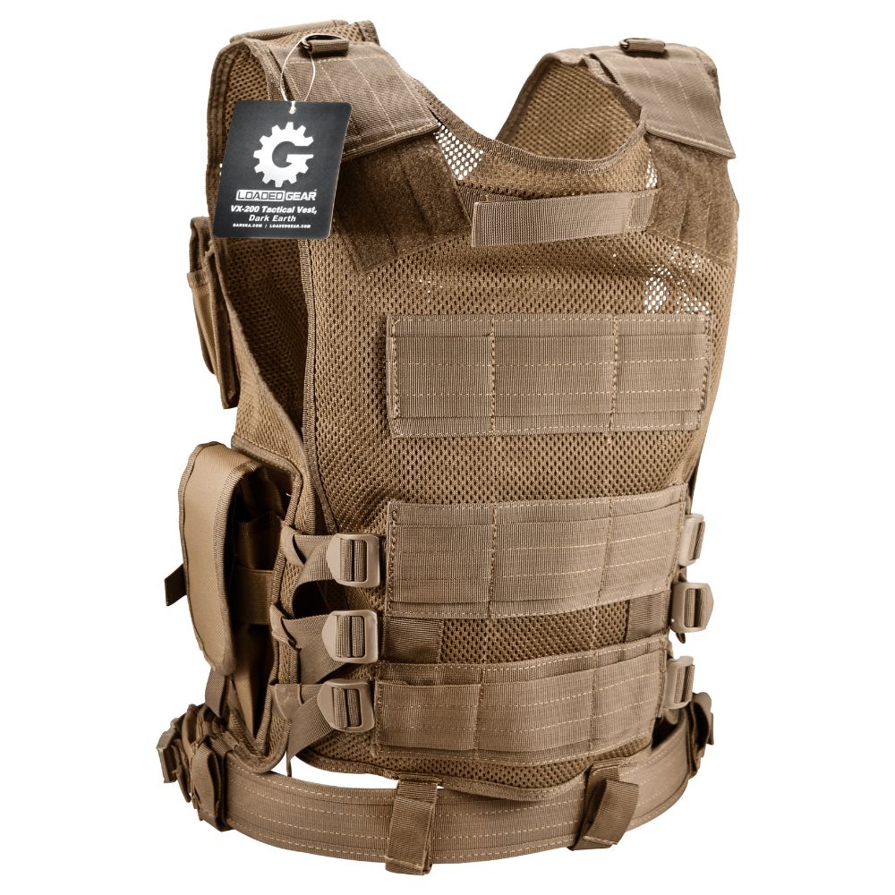 Barska Loaded Gear Tactical Vest VX-200 Tan (Dark Earth) | BAR-BI12346 - Image 2