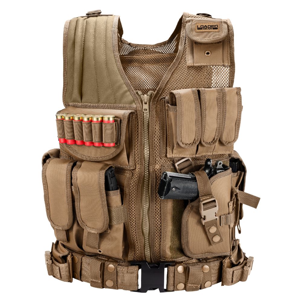 Barska Loaded Gear Tactical Vest VX-200 Tan (Dark Earth) | BAR-BI12346 - Image 5