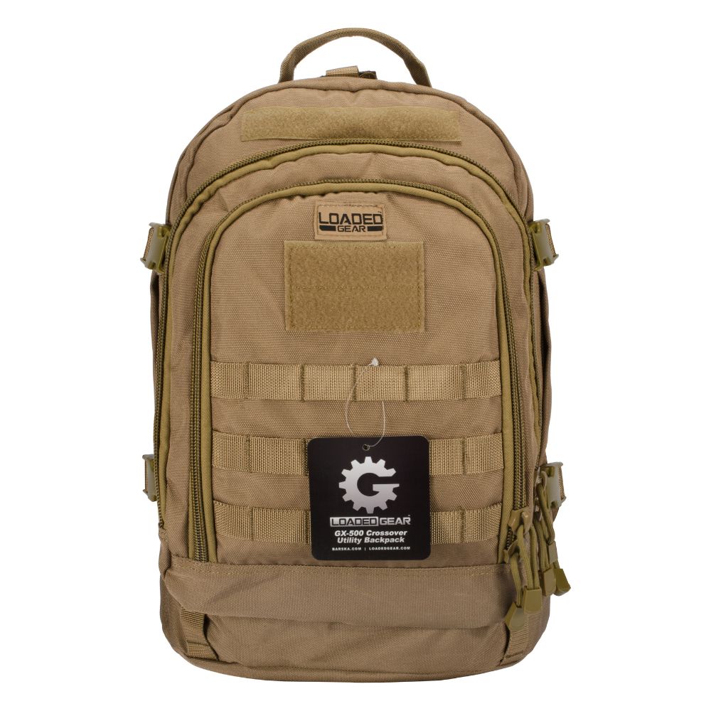 Barska Loaded Gear GX-500 Crossover Tactical Backpack (Dark Earth) | BAR-BI12614