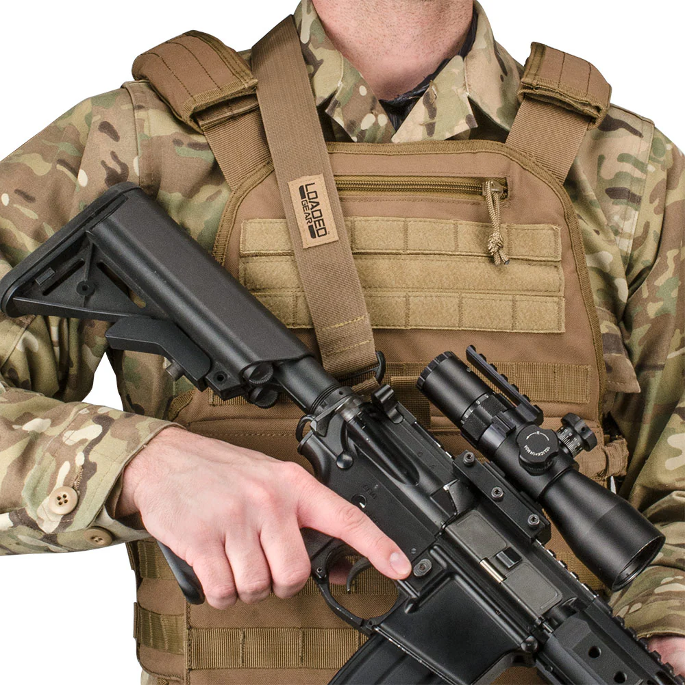 Barska Loaded Gear CX-100 Tan Tactical Single Point Rifle Sling | BAR-BI12788 - Image 6