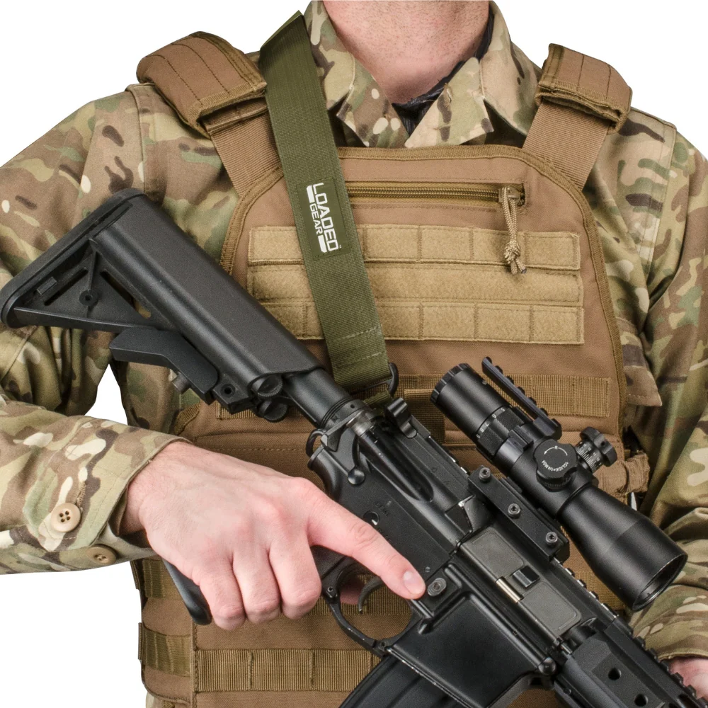 Barska Loaded Gear CX-100 OD Green Tactical Single Point Rifle Sling | BAR-BI12790 - Image 5