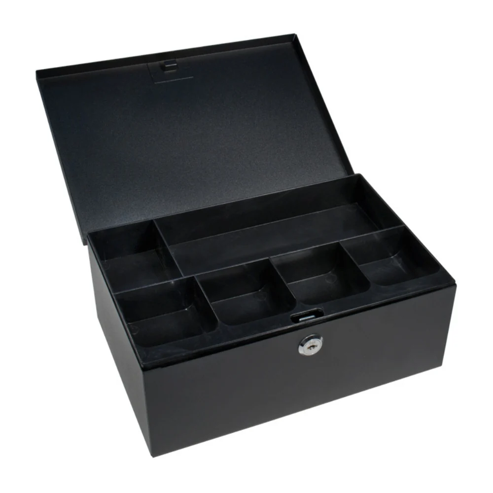 Barska Cash Box and Six Compartment Tray with Key Lock | BAR-CB11792 - Image 2